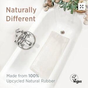 Vegan Natural Rubber Bath Mat - Cream